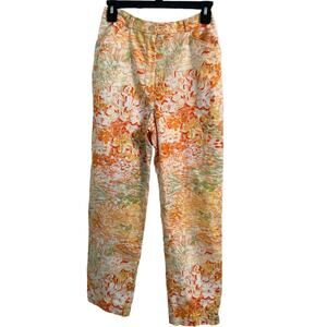 Bernard Zins Pants Colorful Spring Printed Made in Paris France 25” waist preppy